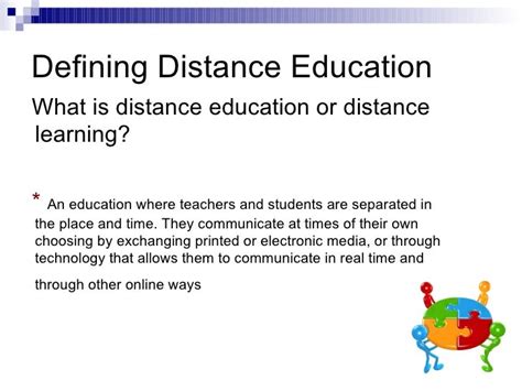distance education definition and glossary of terms Reader